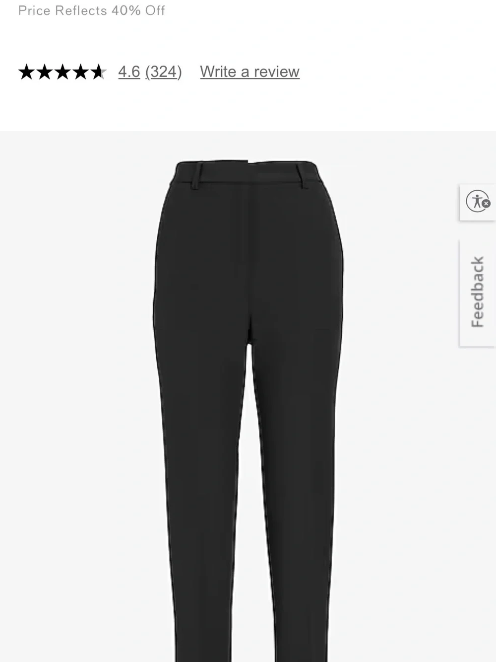 Express Black Editor Straight-Leg Women's Pants Sz 8R - Picture 4 of 13